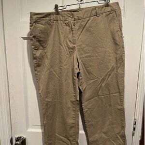 Lands End Womens Tan Khaki Trousers Pants Size 16